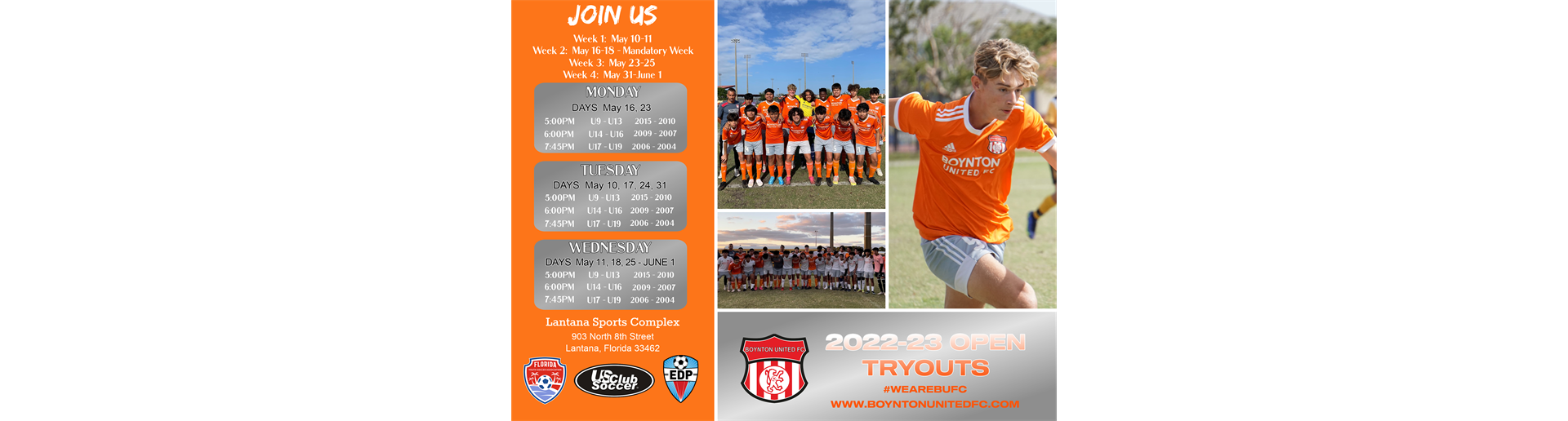 2022 - 2023 TRYOUT DATES! 